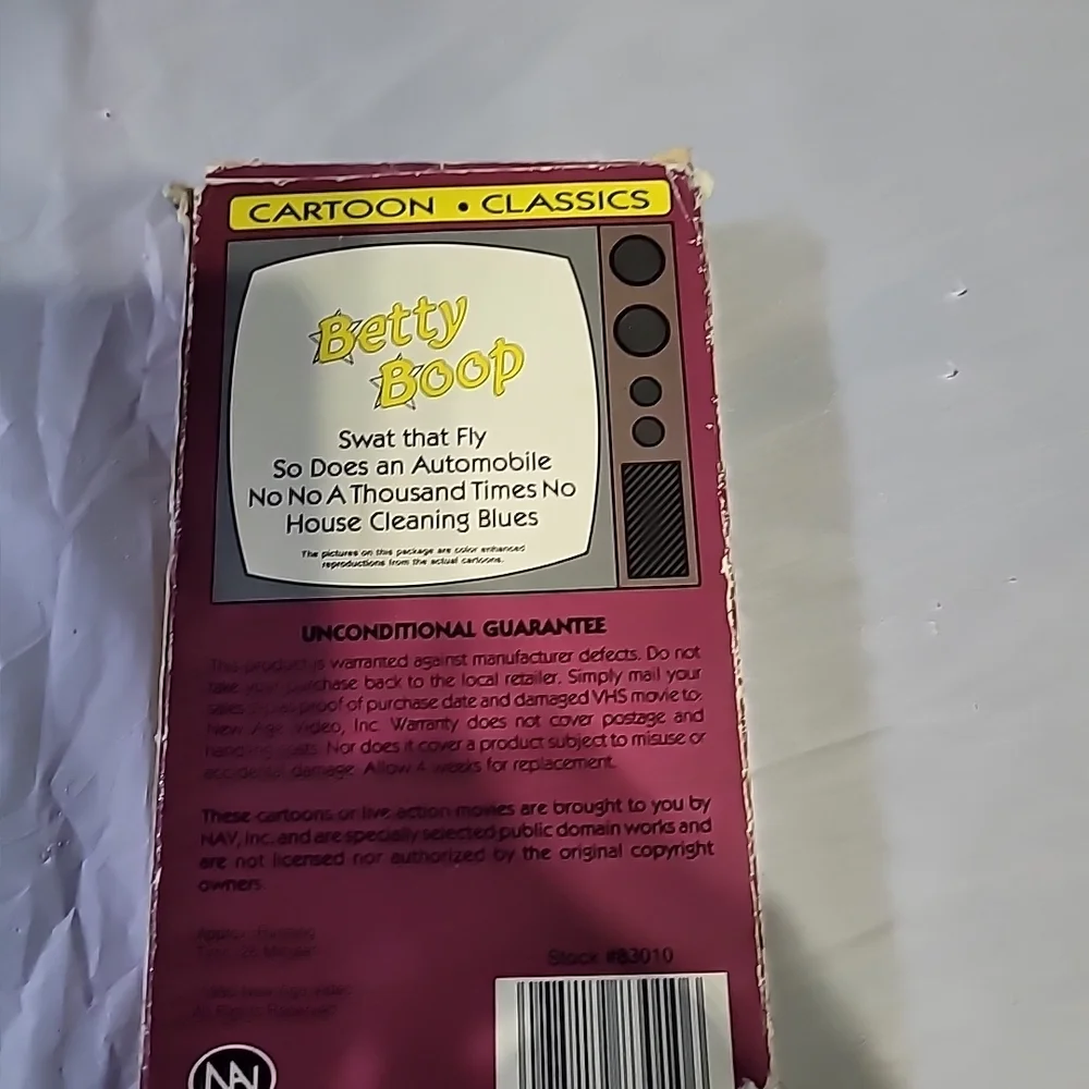 Betty Boop Cartoon Classics VHS